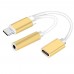 Bakeey 2 In 1 Type-C Audio Adapter Type-c To 3.5 Headset Charging Transfer Wiring Adapter Converter