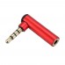 90 Degree 3.5mm Male to Female Adapter Headphone Audio Conversion