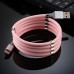 USB to USB-C / Type-C Luminous Magnetic Attraction Data Cable, Length: 1m (Pink)