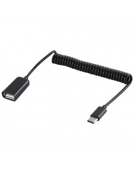 USB-C / Type-C Male to USB Female Laptop Spring Charging Cable