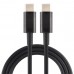 PD 5A USB-C / Type-C Male to USB-C / Type-C Male Fast Charging Cable, Cable Length: 1m (Black)