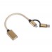 2 in 1 Type-c to Micro Usb Type-c OTG Connector Cable