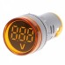3pcs : Digital AC Volt Meter Round Shape Panel Mount 20 To 500 Volts (RED + Green + Yellow) 